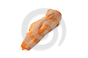 Smoked chicken fillet isolated on a white background