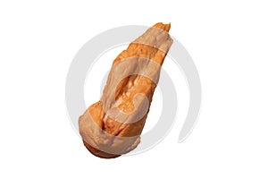 Smoked chicken fillet isolated on a white background