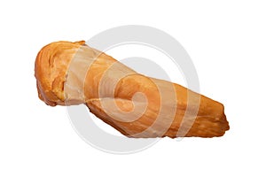 Smoked chicken fillet isolated on a white background