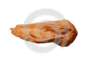 Smoked chicken fillet isolated on a white background