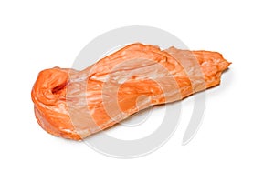 Smoked chicken fillet isolated on a white background