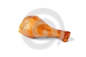 Smoked chicken legs isolated on white background