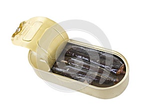 Smoked fish in the bank, sprats