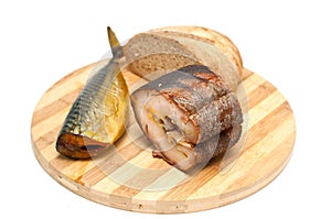 Smoked fish and bread