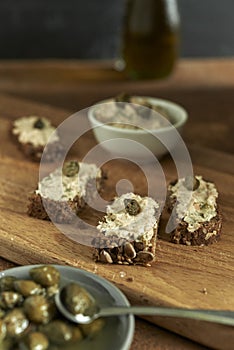 Smoked fish rillette with capers