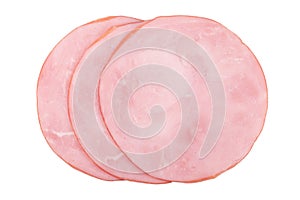 Smoked ham isolated on white background
