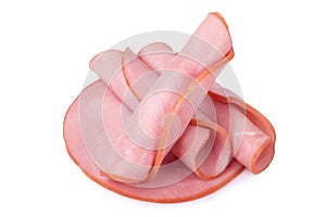 Smoked ham isolated on white background