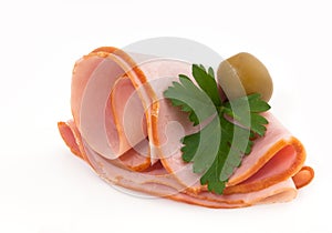 Smoked ham slices