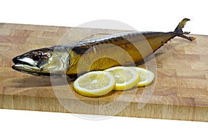 Smoked mackerel with lemon