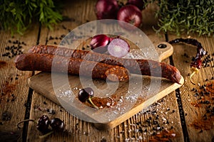Smoked rustic sausages