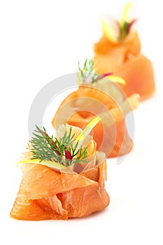 Smoked salmon appetizer