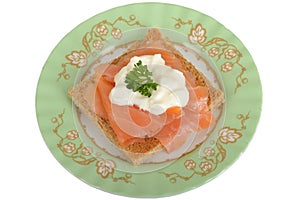 Smoked Salmon and Cottage Cheese on Wholemeal Toast