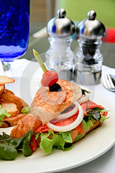 Smoked Salmon Croissant Sandwich