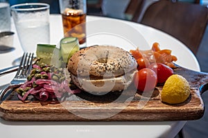 Smoked Salmon and Everything Bagel Platter