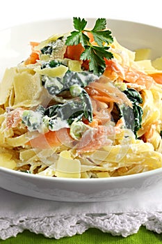 Smoked Salmon Linguine