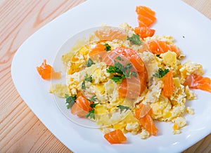 Smoked salmon omelette