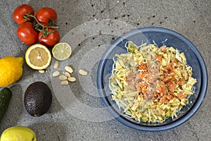 Smoked salmon salad