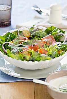 Smoked salmon salad