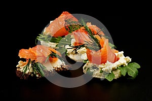 Smoked salmon snacks