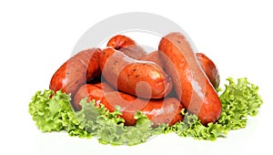 Smoked sausage in a salad