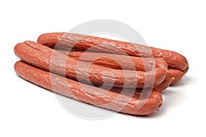 Smoked sausages isolated