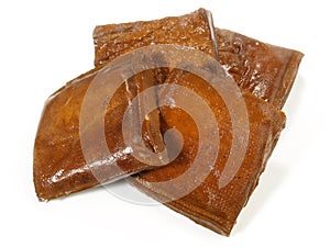 Smoked Tofu on white Background - Isolated