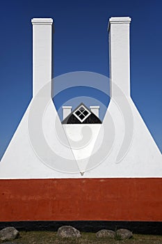 Smokehouse Chimnies. Bornholm, Denmark