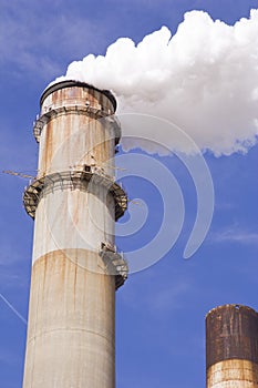 Smokestack against the sky