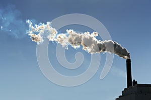 Smokestack Billowing Smoke photo