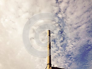 Smokestack on a cloudy morning