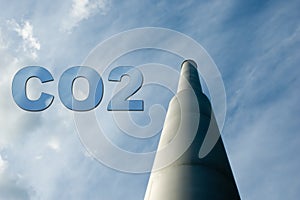 Smokestack with CO2 photo