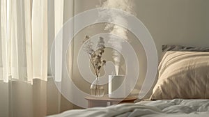 Smokestack Emerging From Humidifier on Bed