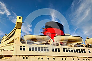 Smokestack and LIfeboats