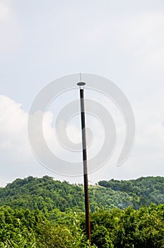 Smokestack in mountain