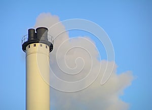 Smokestack with smoke