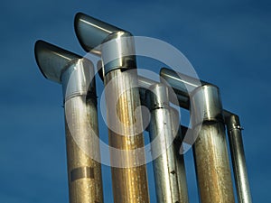 Smokestacks on a ship