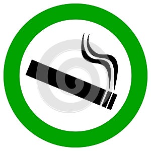 Smoking area vector sign