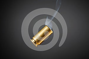 Smoking bullet casing