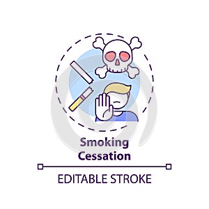 Smoking cessation concept icon photo