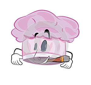 Smoking chef hat cartoon