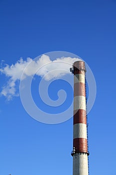 A smoking chimney