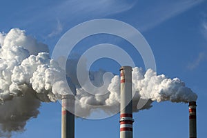 smoking chimney of coal power plant