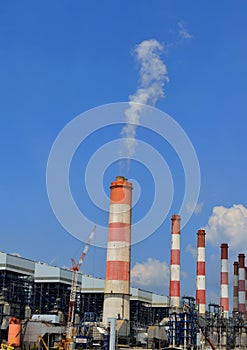 Smoking chimney pollution air