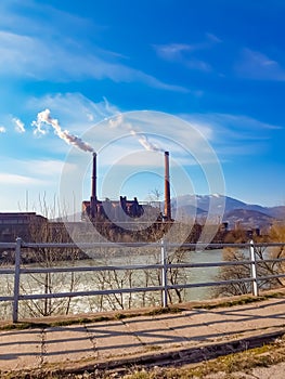 Smoking chimneys in Zenica