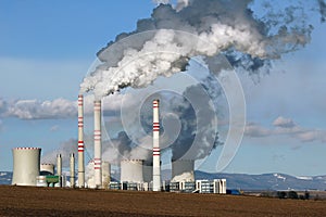 Smoking coal power plant