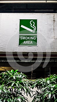 Smoking designated area sign