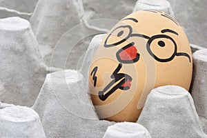 Smoking Face Painted Egg