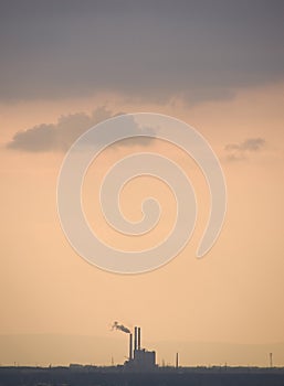 Smoking factory chimney