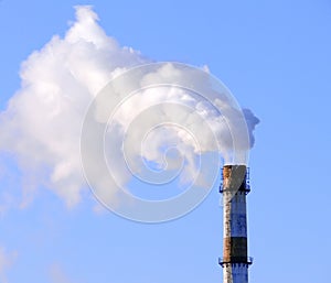 Smoking factory pipe