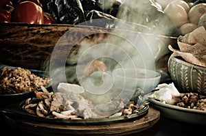 Smoking Fajitas - Mexican Food photo